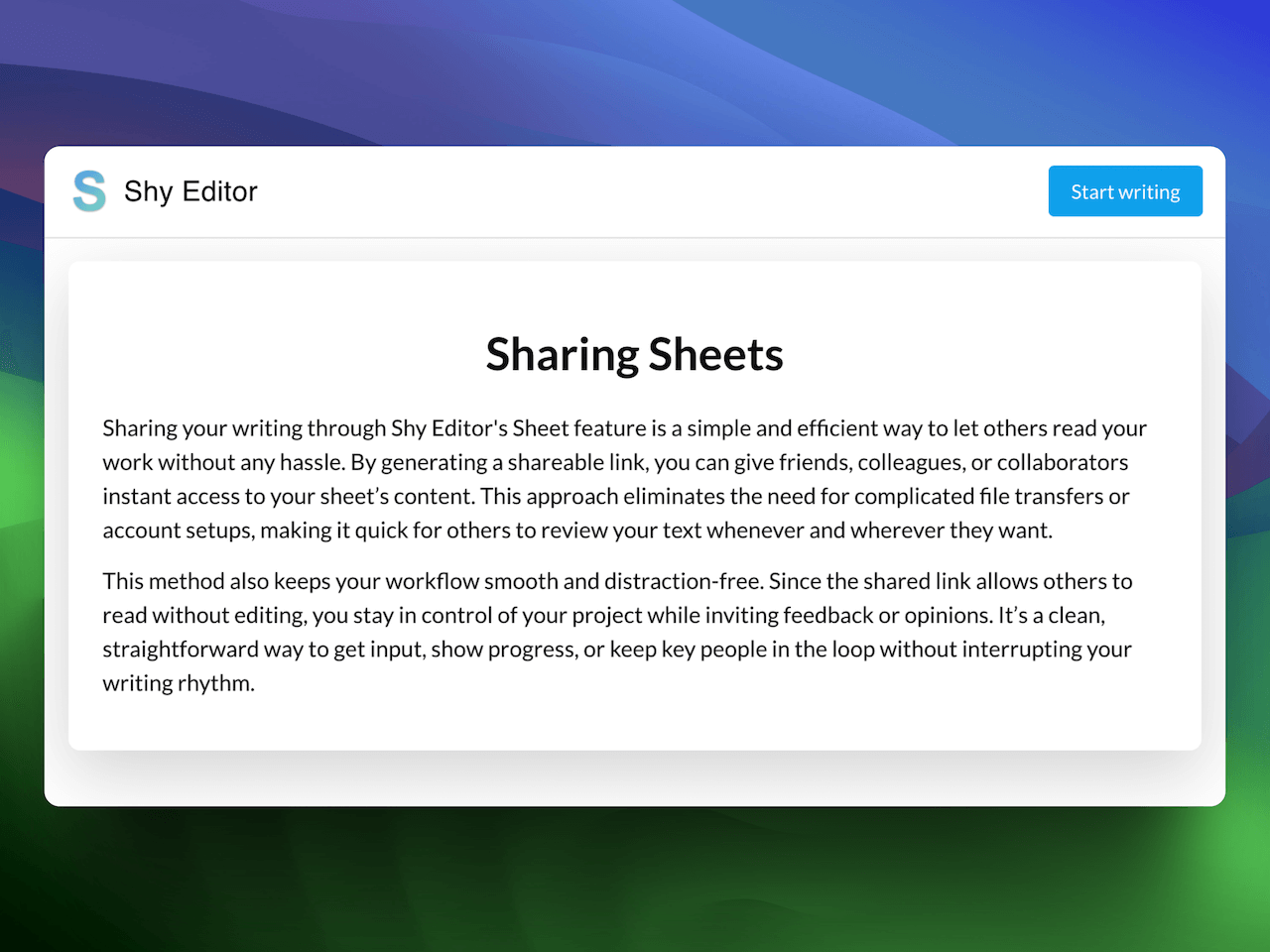project sharing